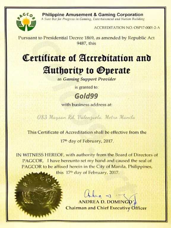 Gold99 PAGCOR Licensed